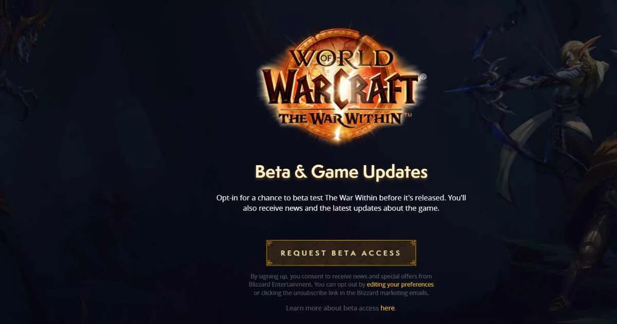 How to sign up World of Warcraft The War Within beta