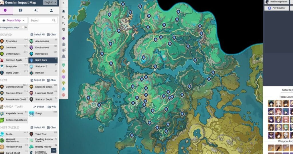 Genshin Interactive Map