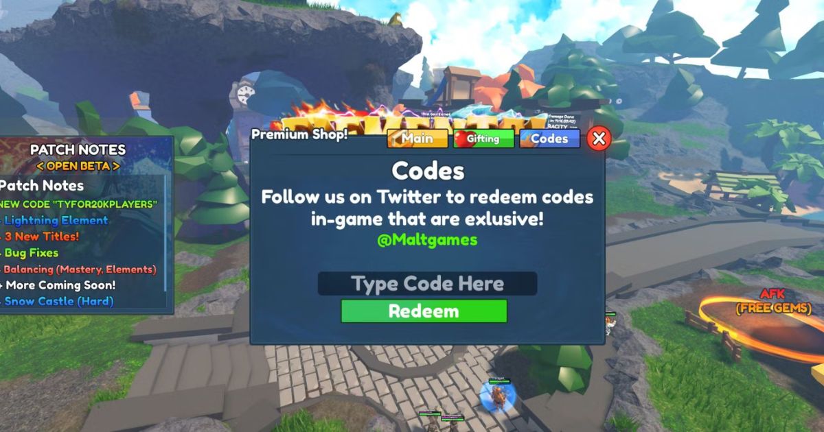 Elemental Dungeons Codes october 2025 - GamerGuideHub